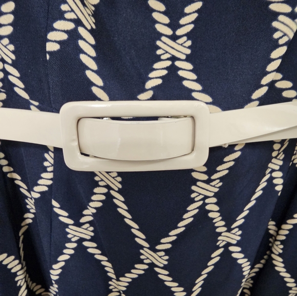 *Navy Belted Sheath Dress* - Picture 7 of 13